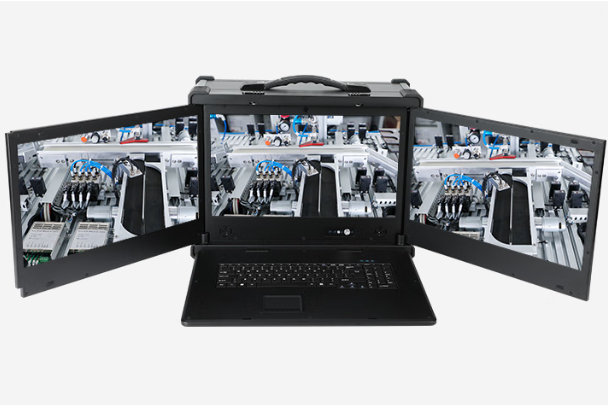 福建兆芯加固便攜機(jī)，17.3寸三屏賦能工業(yè)移動辦公